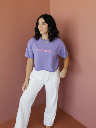 Cool Mom Pigment Dyed Crop Tee